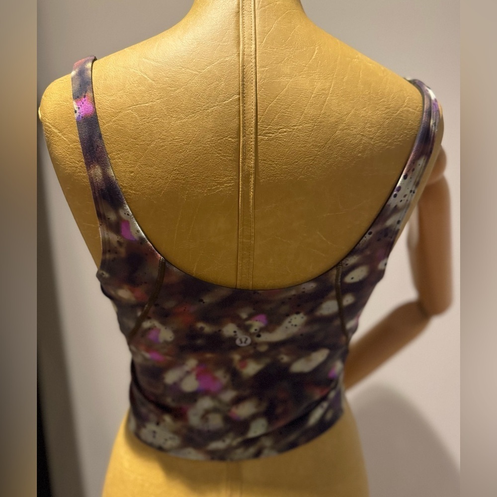 LULULEMON Align Cropped Tank in Soft Focus Splatter Green Multi (US 4) - Picture 4 of 8